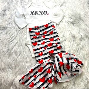 Heart Print Pants with Onesie.